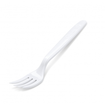 Plastová vidlička bílá 18,5 cm     50 ks