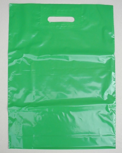 Polyetylénová taška s průhmatem zelená