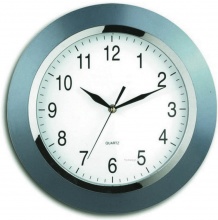 Nástěnné hodiny BERLIN 33 cm stříbrné
