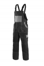 Kalhoty s náprsenkou CXS Luxy šedo-černé vel.50