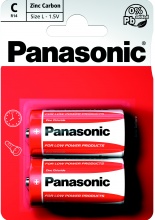 Red Zinc Panasonic monočlánky C/R14 2 ks
