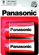 Red Zinc Panasonic monočlánky D/R20 2 ks