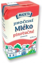 Mléko plnotučné 1 litr