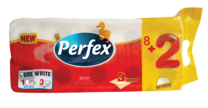 Toaletní papír bílý 3 vrstvý Perfex Deluxe     10 rolí
