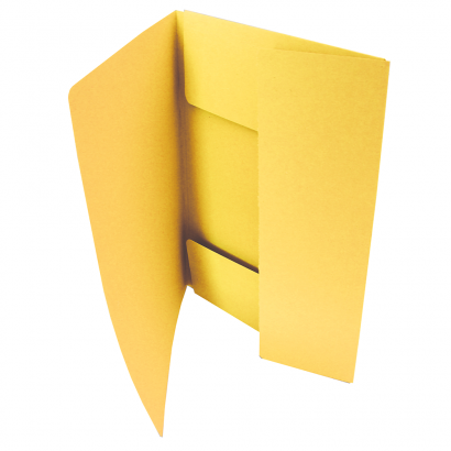 Mapa papírová 3 klopy  A4  žlutá 50 ks