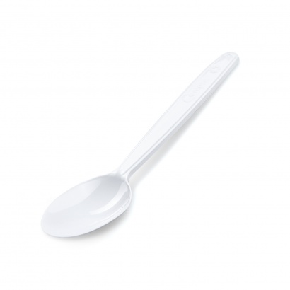 Plastová polévková lžíce bílá 18,5 cm  50 ks
