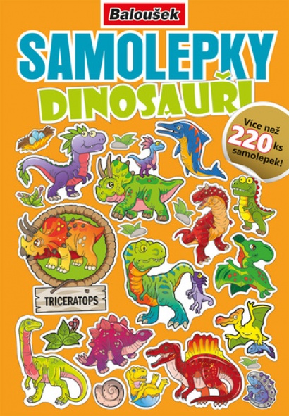 Samolepkový sešit Dinosauři A5 16 stran 220 samolepek