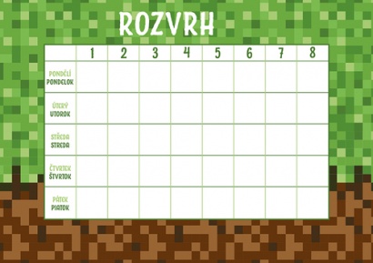 Rozvr hodin Kostky