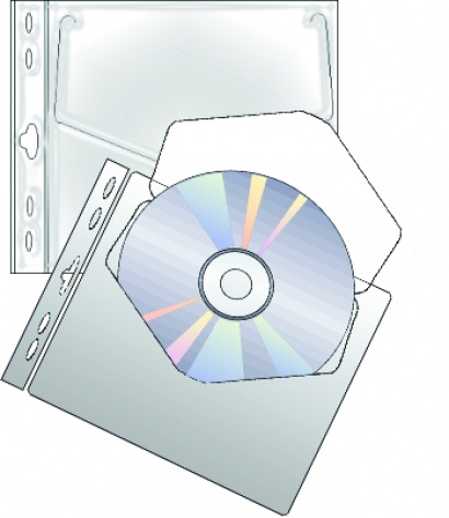 Obal na 1 CD s eurozávěsem, PP, 115 mic 10 ks
